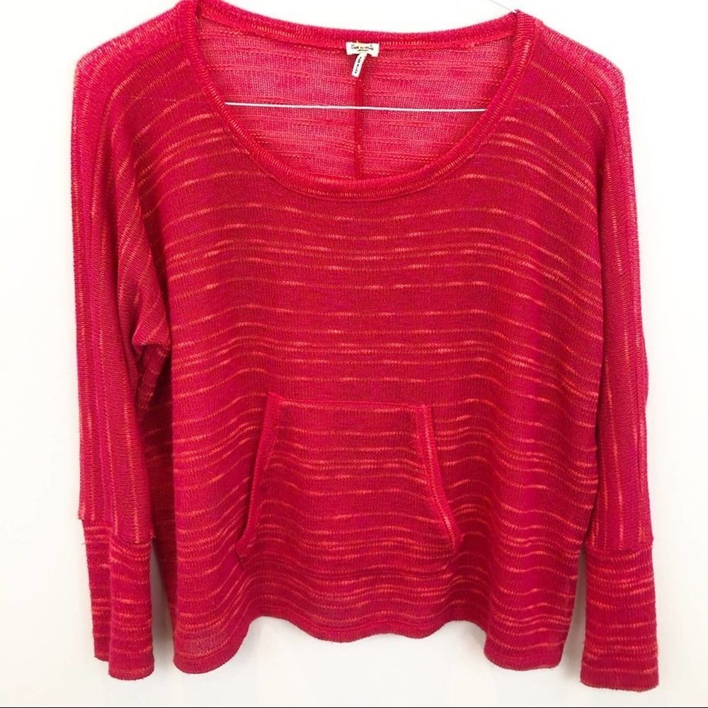 Splendid Pink Orange Slouchy Sweater Size Medium
